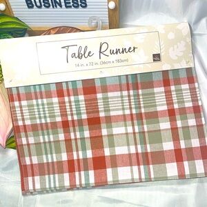 NEW Table Runner By Home Wear  Orange & Green 14”x72”
